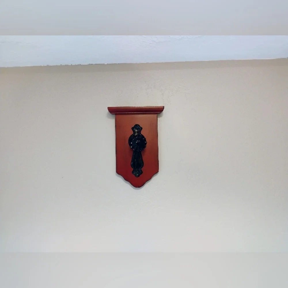 Red Doorknob Coat Hanger